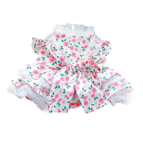 Hundekleider Mode Welpen Hund Rock Haustier Hund Spitze Kuchen Leibchen Tutu Kleid (M) von Feizikaw