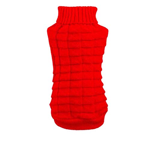 Hundekleider Strickwaren Kleidung Kleidung Warmer Welpenpullover Haustier Hund Winterblumen Wolle Haustierkleidung (RD, XS) von Feizikaw