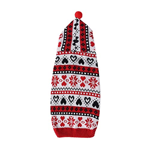 Hundekleidung Hundeweihnachtspullover für Hunde, lustige Katzenkleidung, Hundekleider für kleine Hunde Katzen (Red, S) von Feizikaw