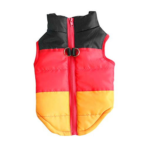 Feizikaw Hundekleidung Kleine Hunde Abschleppjacke Hundekleidung Weste Gepolsterte Schnalle Gepolsterte Kleidung Haustierkleidung Haustierkleidung (Red, S) von Feizikaw