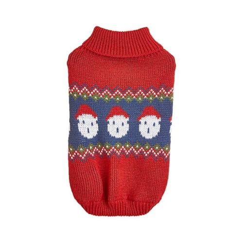 Feizikaw Hundekleidung Kleine Hunde Halloween-Pullover für kleine und mittelgroße Hunde, klassisch, rot, zweibeiniges Weihnachtskostüm für Haustiere (Red, S) von Feizikaw