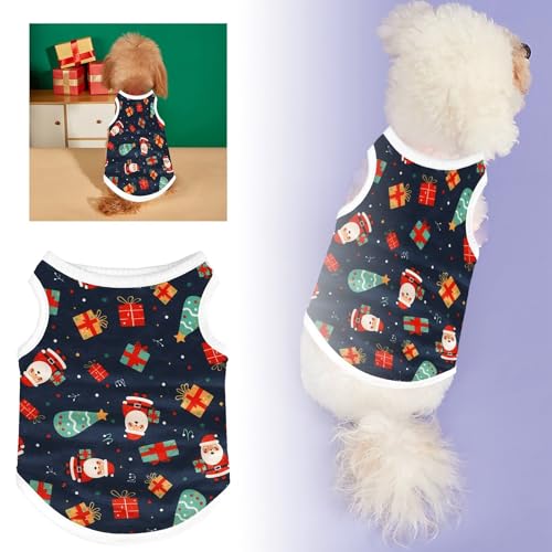 Hundekleidung Kleine Hunde Weihnachtshaustierkleidung Feiertags- und Neujahrshaustierkleidung Schwarzer Hintergrund Weihnachtshaustierkleidung für alte Männer (A, M) von Feizikaw