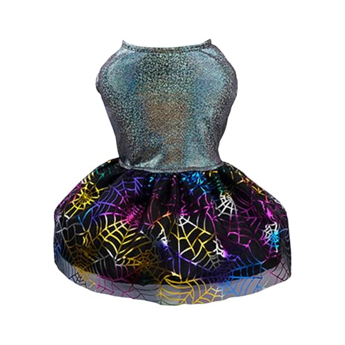 Hundemantel Haustierkleidung Halloween Shining Series La Ser Craft Kleidung Party- und Festivalaktivitäten Geeignet für kleine und mittelgroße Hunde (Silver, XL) von Feizikaw