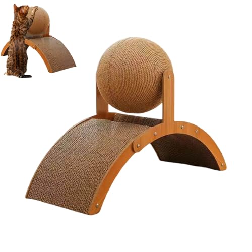 Katzen & Kätzchen Kratzbrett aus Karton - Stabiler Kratzpfosten mit Spaßdesign, Abwetzbar, Langzeitgebrauch, Ideal für Spiel & Training (Groß) von Feizikaw