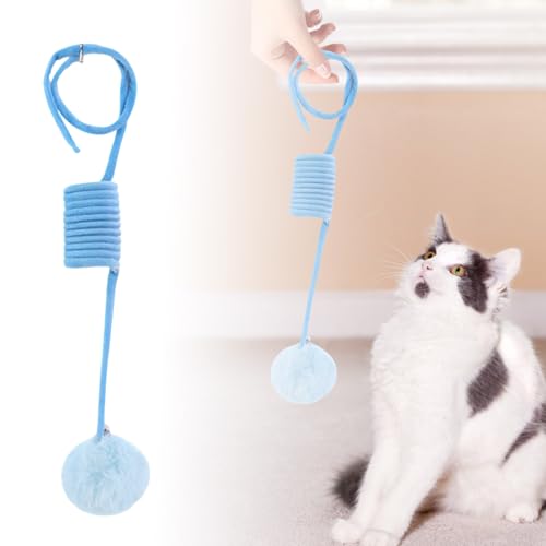 Kauspielzeug für Hunde Hängendes Katzenspielzeug, interaktives Katzenspielzeug für den Innenbereich mit Katzenfederspielzeug, um beschäftigt zu bleiben und Langeweile zu reduzieren (B, One Size) von Feizikaw
