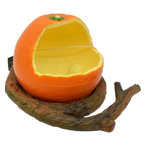 Maoutdoor Hanging Bird Feeder Papageienschale, Vogelfutterschale, Obstschale, stabiler Käfigfutterständer mit flachem Boden, geeignet für den Einsatz im Käfig von Haustiervögeln (Yellow, 11x6.5x6.5cm) von Feizikaw