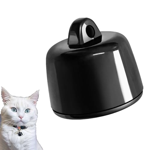 Mini-Haustierortungsgerät für Katzen – Weltweit Standortverfolgung via App– Ohne monatliche Gebühren – Robust, wasserdicht, passend zu jedem Halsband​ (Dunkel - 1Stück) von Feizikaw