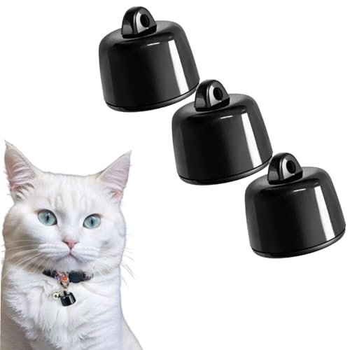 Mini-Haustierortungsgerät für Katzen – Weltweit Standortverfolgung via App– Ohne monatliche Gebühren – Robust, wasserdicht, passend zu jedem Halsband​ (Dunkel - 3Stück) von Feizikaw