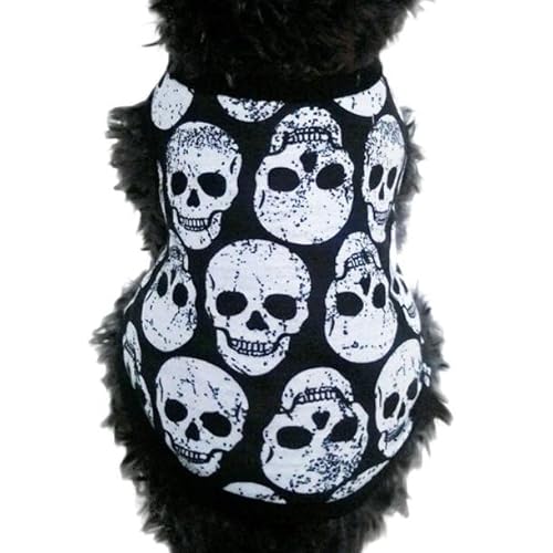 Feizikaw Sommerliche Hundekleidung Weste Katze T-Shirt Welpe kleine tierische Kleidung Bekleidung (White, One Size) von Feizikaw