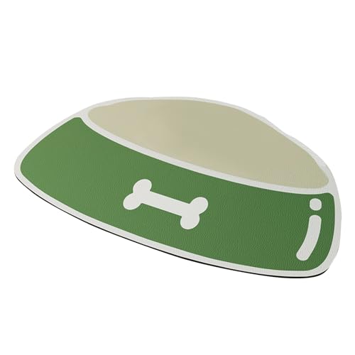 Teppichboden Napfmatte für Hunde Katzen, für Futter Wasser, trockenes Gummi, leicht zu reinigen hinterlässt Keine Flecken. Futtermatte, geeignet für die Verwendung mit (Green, One Size) von Feizikaw