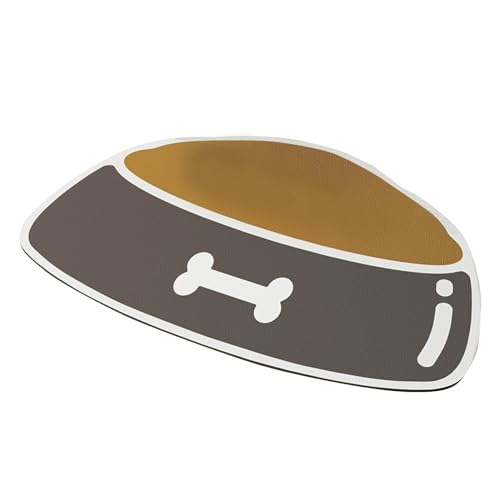 Teppichboden Napfmatte für Hunde Katzen, für Futter Wasser, trockenes Gummi, leicht zu reinigen hinterlässt Keine Flecken. Futtermatte, geeignet für die Verwendung mit (Grey, One Size) von Feizikaw