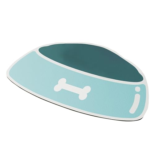 Teppichboden Napfmatte für Hunde Katzen, für Futter Wasser, trockenes Gummi, leicht zu reinigen hinterlässt Keine Flecken. Futtermatte, geeignet für die Verwendung mit (Sky Blue, One Size) von Feizikaw