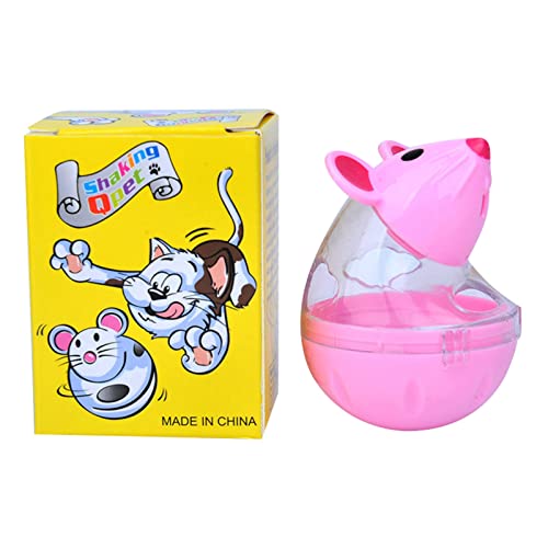 Unzerstörbares Hundespielzeug Pet Tumbler Interactive Toy Pet Shaking Food Leak mit verstellbaren Lecklöchern Slow Feeder Selbstfütterungsspielzeug für kleine mittelgroße Hunde (One Size) von Feizikaw