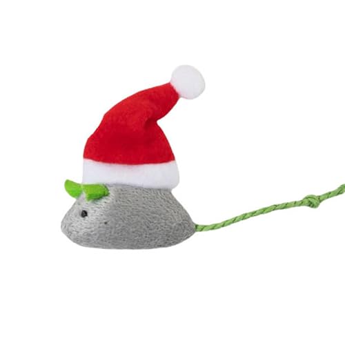 Unzerstörbares Hundespielzeug Weihnachtssimulations-Kauspielzeug für Welpen, unzerstörbares Hundespielzeug, Weihnachtskatzenspielzeug, Katzenschleifspielzeug, lustiges süßes interaktives (A, One Size) von Feizikaw