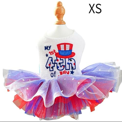 Vêtements Pour Animaux de Compagnie Auch Welpen müssen den Unabhängigkeitstag feiern! Glitzernde Kleider, Spitzenkuchen, Tutus und Sarongs helfen Ihrem Hund! (A, One Size) von Feizikaw