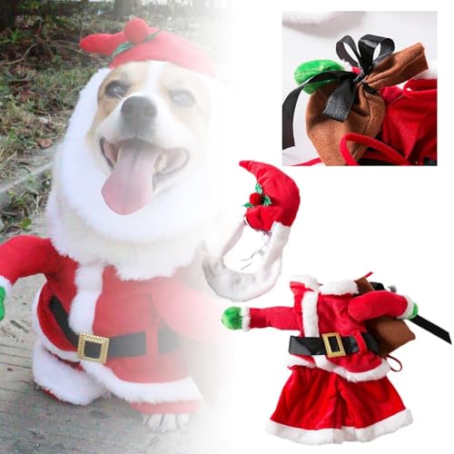 Vêtements Pour Animaux de Compagnie Lustige Weihnachtskostüme für Haustiere, Weihnachtskostüme für Hunde, Katzen, Weihnachtsmannkostüme für Katzen und Welpen, Weihnachtskostüme für Haustiere (A, M) von Feizikaw
