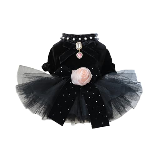 Vêtements Pour Animaux de Compagnie Modisches Blingbling-Tutu-Kleid mit edler Spitze für extra kleine und kleine Welpen, perfekt für Partys und Festliche Feiern (C, M) von Feizikaw