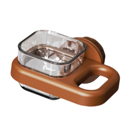 Vogelfutter Spender Haustier Vogel Fütterung Schüssel Mit Clip Vogel Käfig Wasser Und Lebensmittel Tasse Für Lovebirds Kleine Tiere (Brown, 8.4X7CM) von Feizikaw
