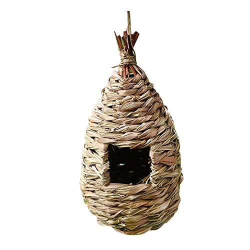 Vogelfutterspender Houses housenest Natural Hanging Hanging for Humming Outdoor Bird Grass Bird Patio & Garden (Coffee, One Size) von Feizikaw