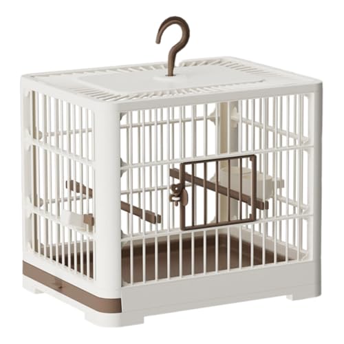 VogelhäUser FüR DraußEn Vogelkäfig Reisevogelkäfig Tragbarer Vogel | Kleine Vögel Leichter Papageienkäfig Mit Stehender Stange Abnehmbarer Tabletthakengriff Einfacher Transport Vogel (B, 30x23x26cm) von Feizikaw
