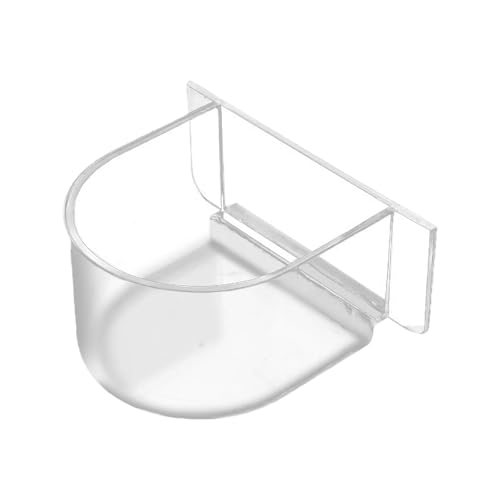 VogelhäUser Vogelfutternapf Vogelkäfig-Futterspender Kleine Näpfe für Käfigschüssel Futtertablett Stabil für Sittiche für Sittiche Wellensittiche Kleintiere (Clear, 10.5x8x5cm) von Feizikaw