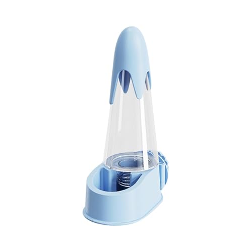 Vogelwasserautomat für Käfige - Automatische Trinkflasche mit transparentem Schlauch, lecksichere Trinklösung für kleine Haustiere, Einfachinstallation, Haltbarer Trinknapf (Blau, 9.5x6x16.5cm) von Feizikaw