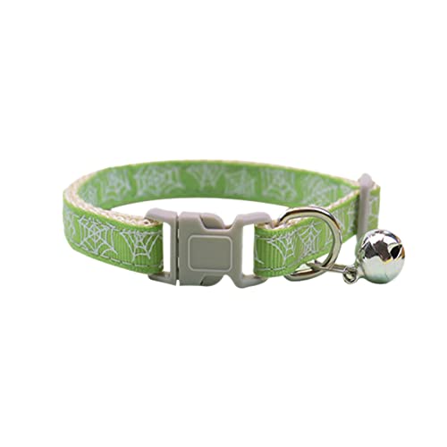 Welpenhalsbänder Mit Leine Set Halloween-Katzenhalsband Breakaway mit Glöckchen-Halsbändern für Katzen (B, One Size) von Feizikaw