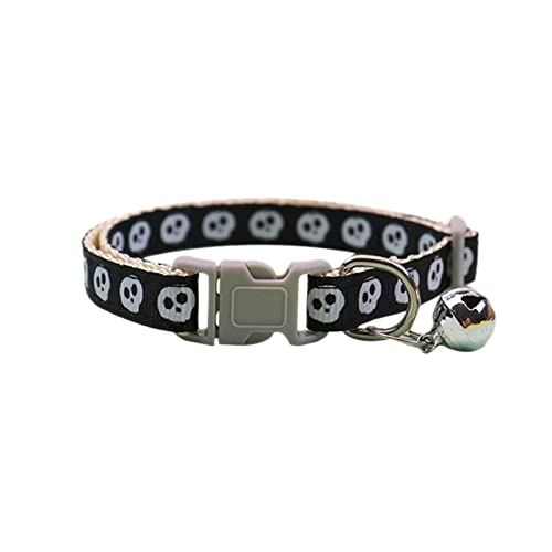 Welpenhalsbänder Mit Leine Set Halloween-Katzenhalsband Breakaway mit Glöckchen-Halsbändern für Katzen (C, One Size) von Feizikaw