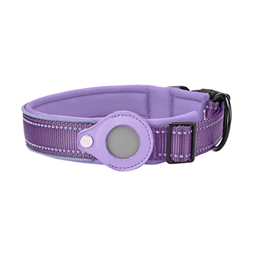 Welpenhalsband Mit Leine Set Airtag Tracking Cover für Hundepositionierungs-Trainingshalsband Nylon-Haustierhalsband (E, XL) von Feizikaw