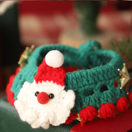 Welpenhalsband Mit Leine Set Weihnachtshalsbänder für Katzen und Hunde, gehäkelte Katzenhalsbänder, Katzenliebhaber, Weihnachten, handgefertigte gestrickte Halsbänder, Haustierzubehör, (C, 20.00) Welpenhalsband Mit Leine Set Weihnachtshalsbänder für Katzen und Hunde, gehäkelte Katzenhalsbänder, Katzenliebhaber, Weihnachten, handgefertigte gestrickte Halsbänder, Haustierzubehör, (C, 20.00) von Feizikaw