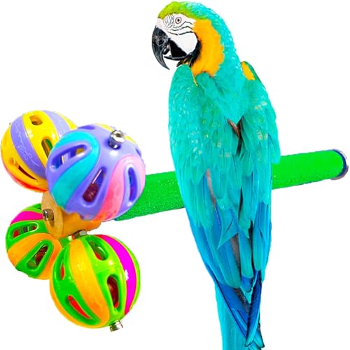 Große Vogel-Sitzstange mit rotierenden Kugeln, natürlicher Papagei, großer Vogelständer, Sitzstangen, Spielzeug, Holz, rotierende Bälle für Käfig, Sittiche, Wellensittiche, Papageien, Nymphensittiche Große Vogel-Sitzstange mit rotierenden Kugeln, natürlicher Papagei, großer Vogelständer, Sitzstangen, Spielzeug, Holz, rotierende Bälle für Käfig, Sittiche, Wellensittiche, Papageien, Nymphensittiche von Fejapa