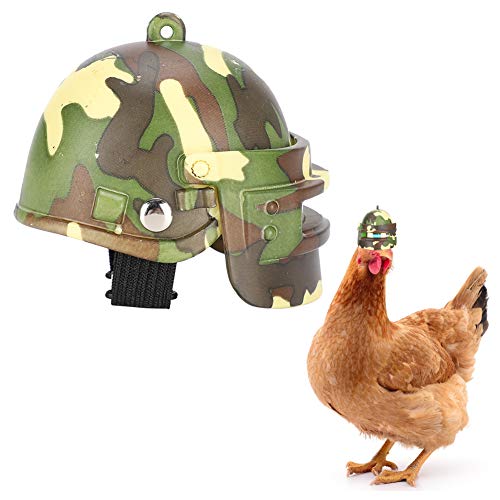 Felenny Huhn-Helm Vogel Hut Kopfbedeckung lustiger tragbarer Schutz Henne Hard Hut Vogel Sicherheit Hut Kapuze Huhn Zubehör (Camouflage) von Felenny