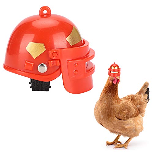 Felenny Huhn-Helm Vogel Hut Kopfbedeckung lustiger tragbarer Schutz Henne Hard Hut Vogel Sicherheit Hut Kapuze Huhn Zubehör (rot) von Felenny