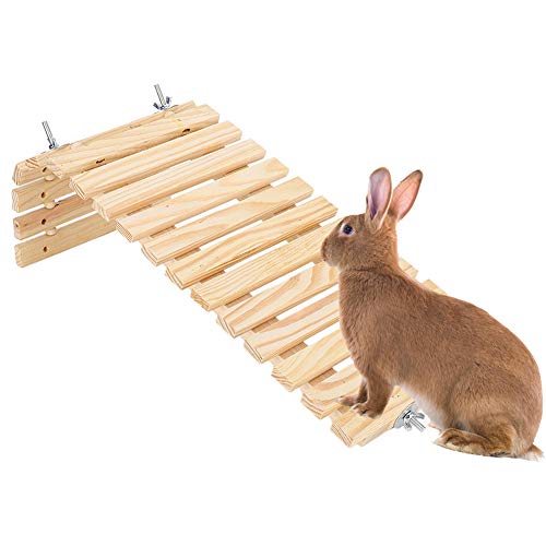 Felenny Kaninchen Pedal Leiter Natürliche Holz Haustier Plattform Schleifen Krallen Zähne Kauen Brett Käfig Zubehör für Hamster Eichhörnchen Chinchillas Kaninchen von Felenny