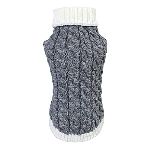 Felenny Pet Dog Sweater Turtleneck Knitwear Puppy Fashion Warmer Strickpullover Mantel Bekleidung Strickkleidung Wintermantel für Hunde und Katzen von Felenny