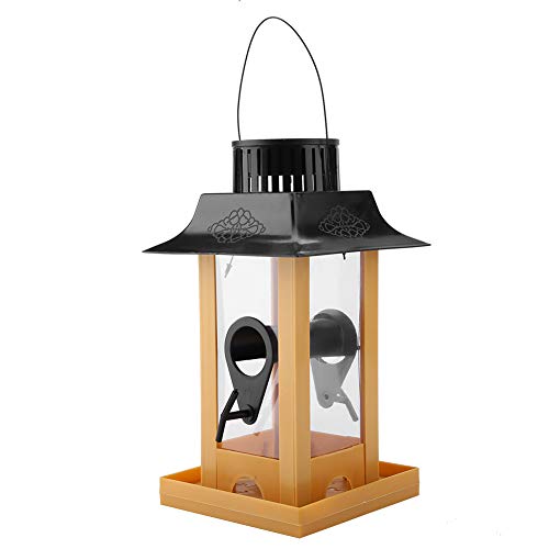Felenny Vogelhäuschen Solar LED Lichtstation Außenbalkon Vogelfütterung Hängenden Kunststoff Vogelhäuschen Geeignet für Taubenkrähe Papagei von Felenny