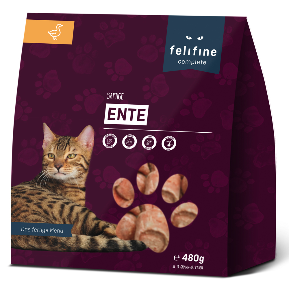Felifine Complete Nuggets Ente - 5 x 480 g von Felifine