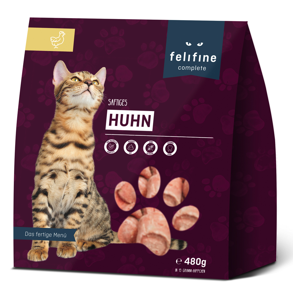 Felifine Complete Nuggets Huhn - Sparpaket: 10 x 480 g von Felifine