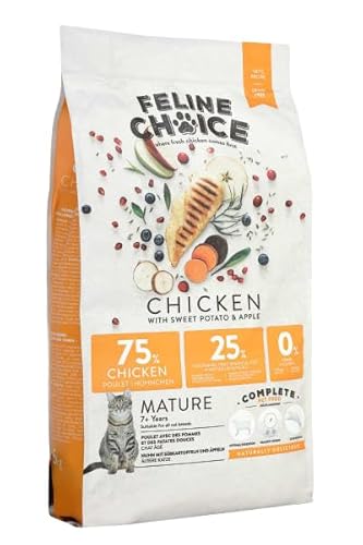 Feline Choice Complete Mature Trockenfutter für Katzen - Huhn 2 kg | 75% Huhn | getreidefrei | Hypoallergen | Gelenk- & Verdauungsunterstützung für Katzen ab 7 Jahren Feline Choice Complete Mature Trockenfutter für Katzen - Huhn 2 kg | 75% Huhn | getreidefrei | Hypoallergen | Gelenk- & Verdauungsunterstützung für Katzen ab 7 Jahren von Feline Choice