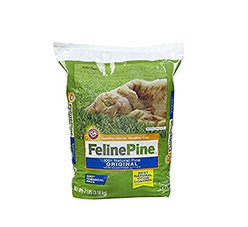 Feline Pine Original Cat Litter 7lb Bag Natural Pine Original Nonclumping Litter von Feline Pine