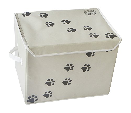 Feline Ruff Aufbewahrungsbox für Hundespielzeuge, groß, 40,6 x 30,5 cm, mit Deckel, zusammenklappbar, aus Segeltuch von Feline Ruff