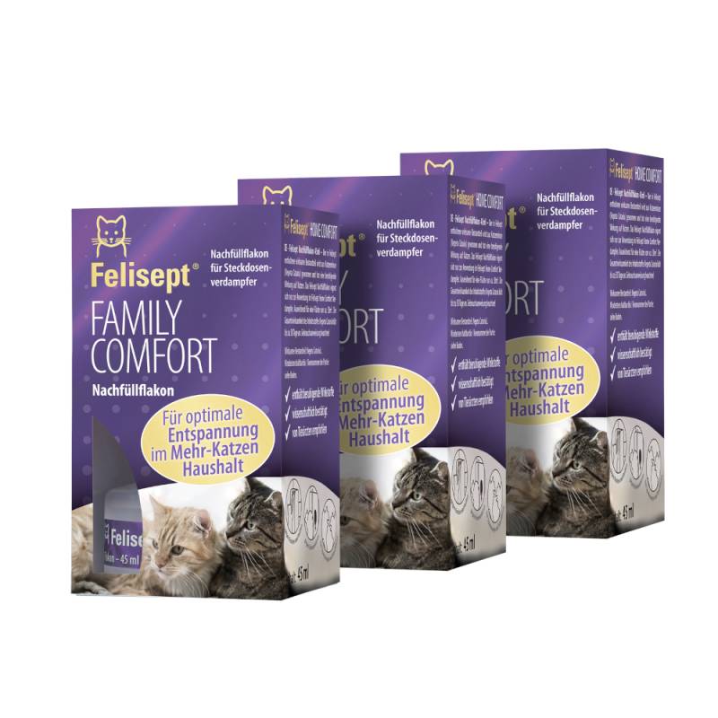 Felisept Family Comfort - Sparset: 3 Nachfüllflakons à 45 ml (OHNE Verdampfer!) von Felisept