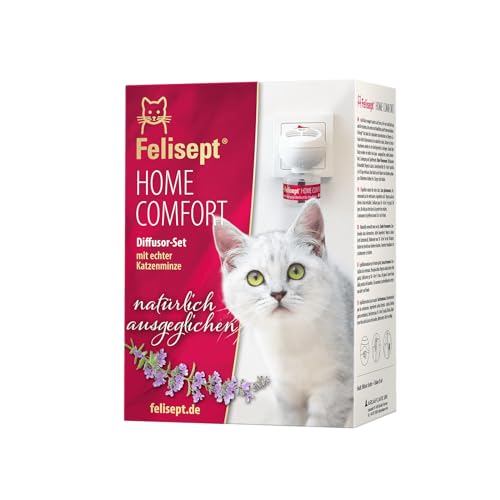 Felisept Home Comfort Starter-Set (Verdampfer + Flakon 45ml) - Beruhigungsmittel für Katzen - Katzen Beruhigungsmittel mit natürlicher Katzenminze ohne Pheromone Katzen - Beruhigung & Wohlbefinden von Felisept