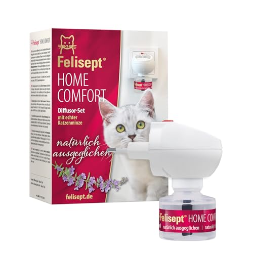 Felisept Home Comfort Starter-Set (Verdampfer + Flakon 45ml) - Beruhigungsmittel für Katzen - Katzen Beruhigungsmittel mit natürlicher Katzenminze ohne Pheromone Katzen - Beruhigung & Wohlbefinden von Felisept