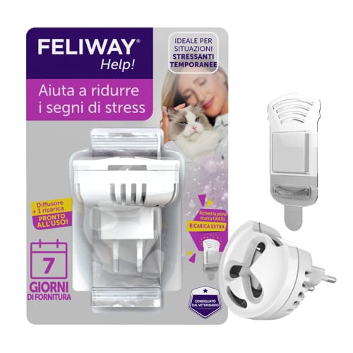 FELIWAY® Help! Diffusor + Nachfüllung 7 Tage - Hilft Ihrer Katze bei momentanen Stresssituationen - Beruhigende und Stressabbau für Katzen von FELIWAY