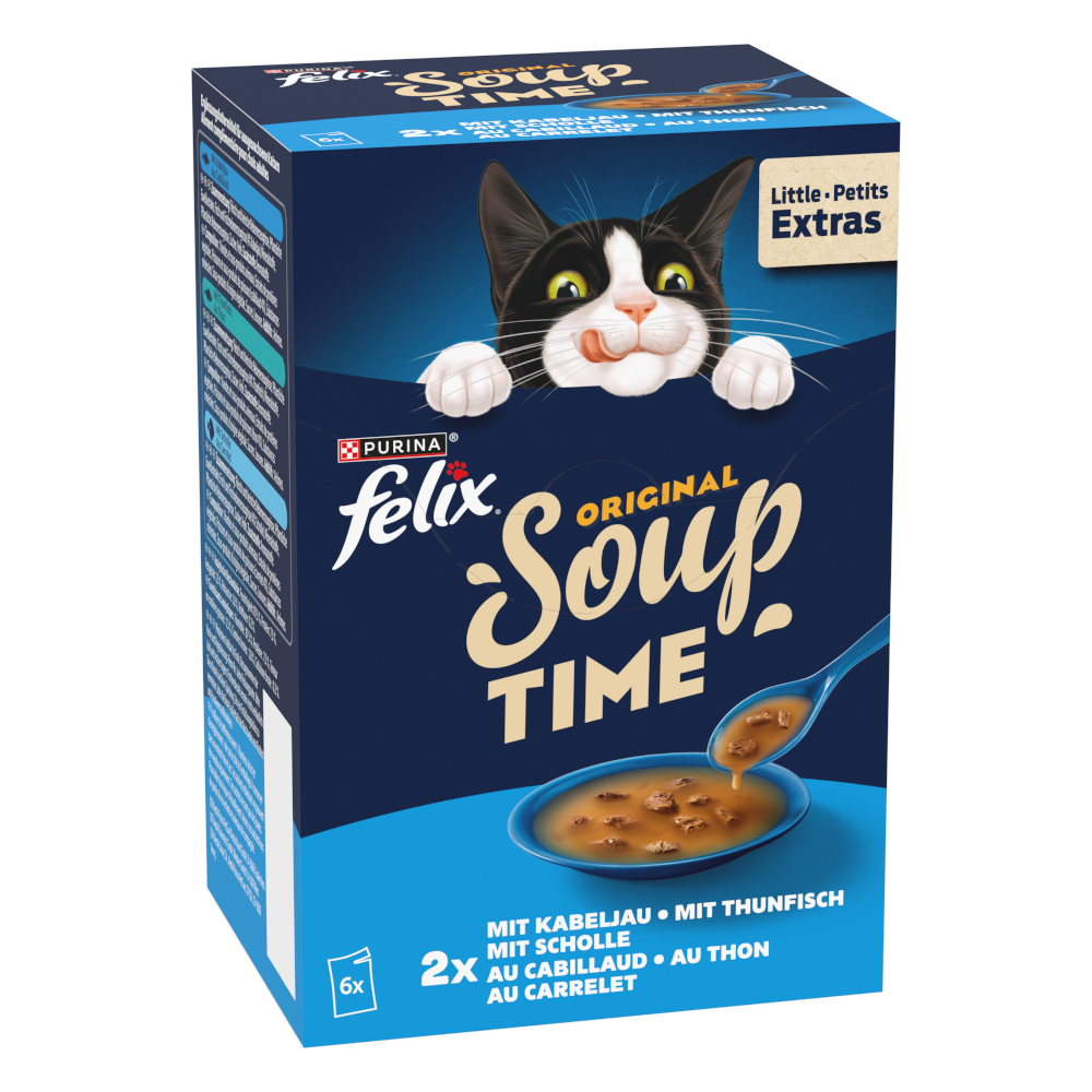18 + 6 gratis! 24 x 48 g Felix Soup Time - Original: Geschmacksvielfalt aus dem Wasser 18 + 6 gratis! 24 x 48 g Felix Soup Time - Original: Geschmacksvielfalt aus dem Wasser von Felix
