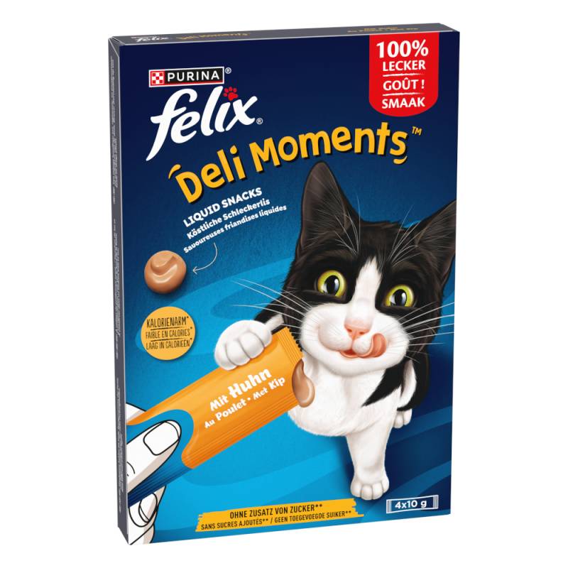 3 + 1 gratis! 4 x Felix Deli Moments - Huhn (4 x 4 x 10 g) von Felix
