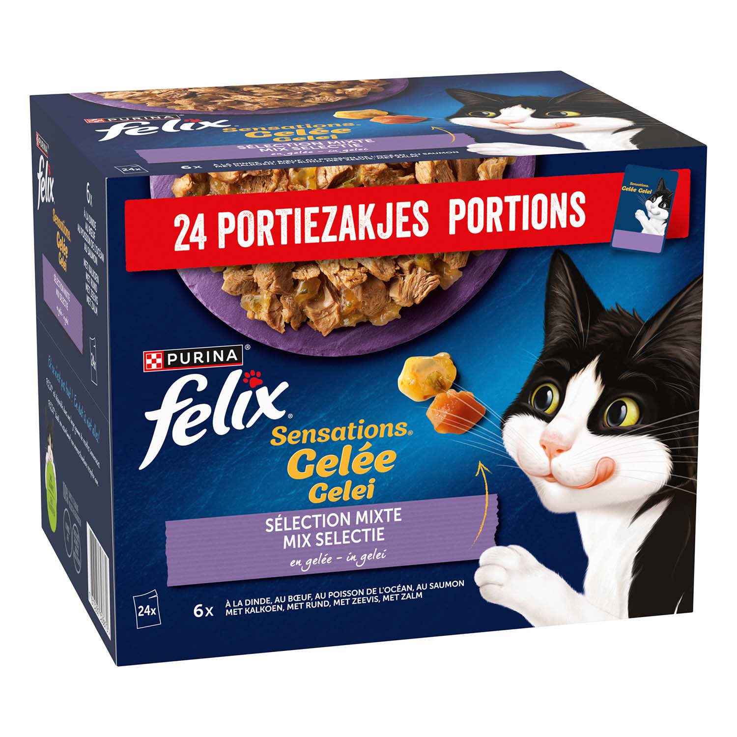 3 + 1 gratis! 4 x Felix Nassfutter - "Tasty Shreds": Geschmacksvielfalt vom Land 4 x (12 x 80 g) von Felix