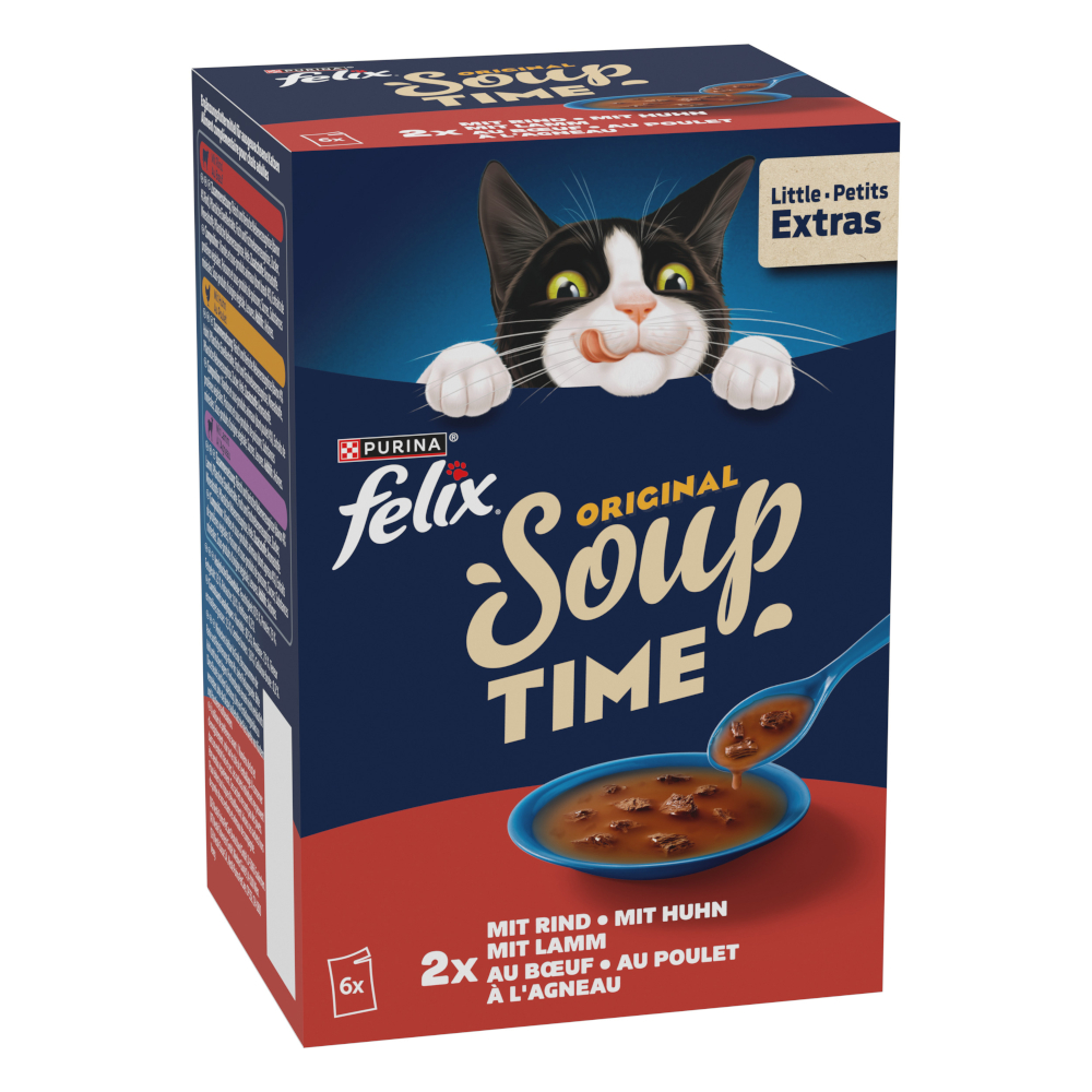 3 + 1 gratis! 4 x Felix Time - Soup Original: Geschmacksvielfalt vom Land (4 x 6 x 48 g) von Felix