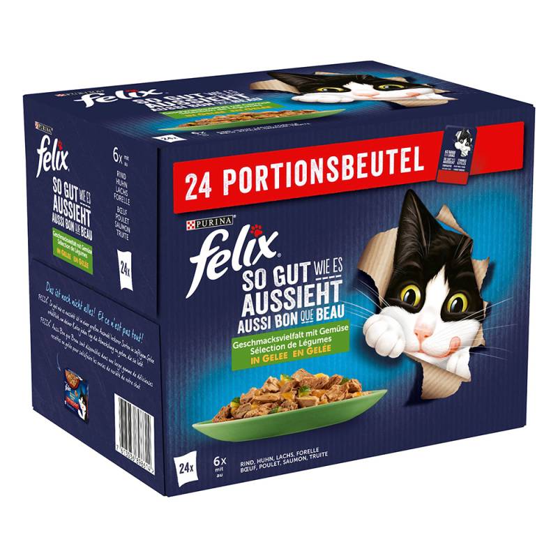 38 + 10 gratis! 48 x 85 g Felix Nassfutter - "So gut wie es aussieht" Mix III von Felix